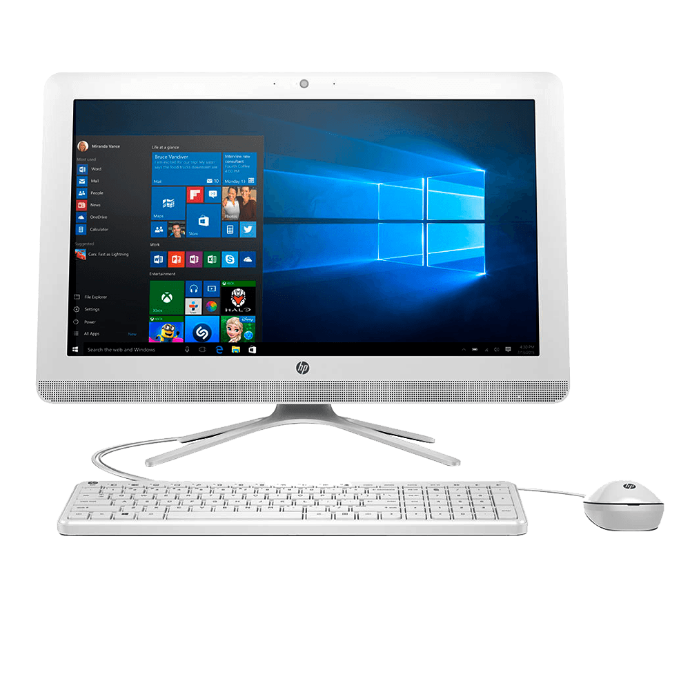 Computadora All In One 20 HP 20-C205LA Blanca 19.5 Pulgadas - creditoseconomicos computador hp blanco portatil