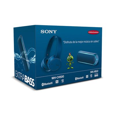 KIT-Sony-Parlante-portatil-Extra-Bass-XB22-SRS-XB22-LCLA-y-Audifonos-Inalambricos-Azul-WH-CH500-LC-UC-SET-AUDIO-AZUL