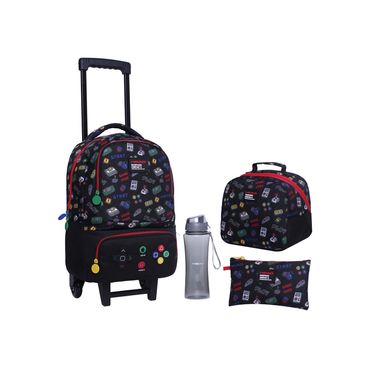 Mochila Con Ruedas Head Pack Bakan P49553 | Incluye Lonchera Portalápices  Termo Negra HEAD107624-W - tiendadiners