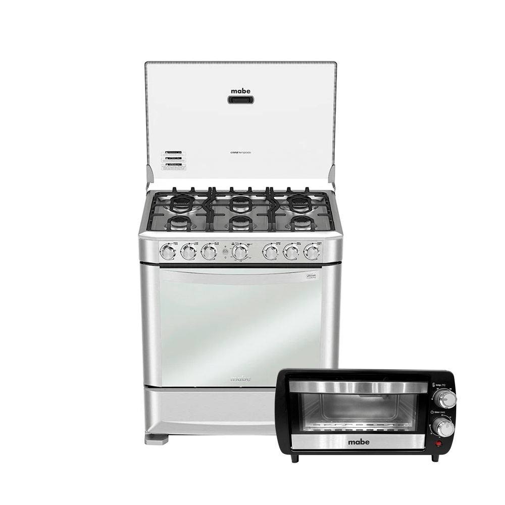 Horno tostador 5 funciones con perrillas 9L HTM09N Mabe