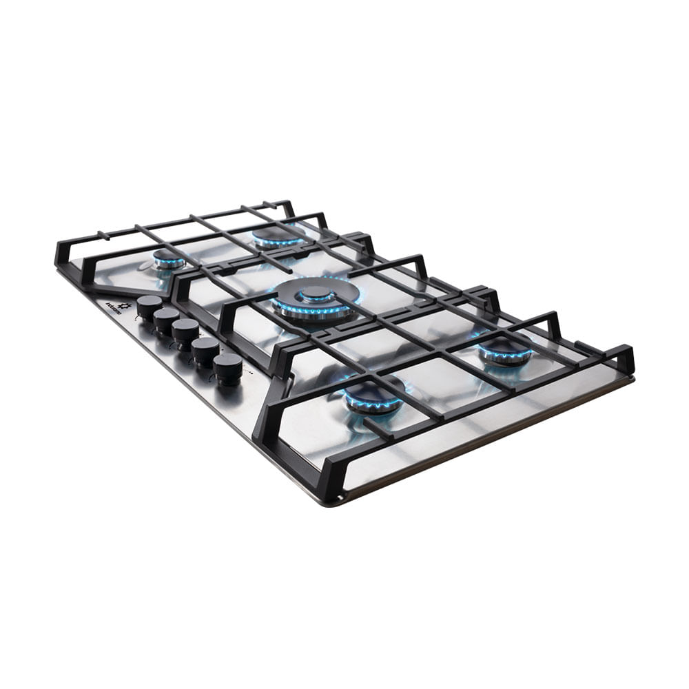 Encimera a Gas Indurama 905AI P15 | 5 Quemadores 86 cm Color Silver - tiendadiners indurama encimera