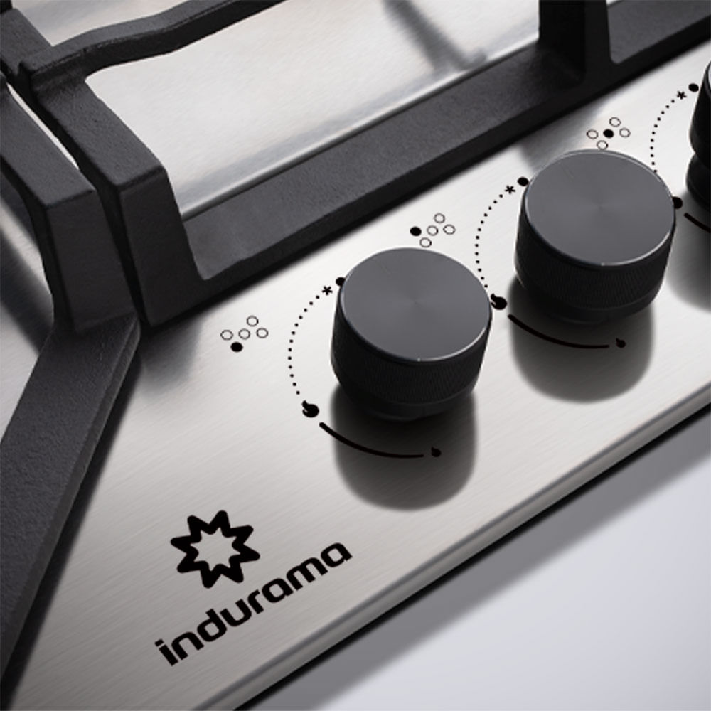 Encimera a Gas Indurama 905AI P15 | 5 Quemadores 86 cm Color Silver - tiendadiners indurama encimera