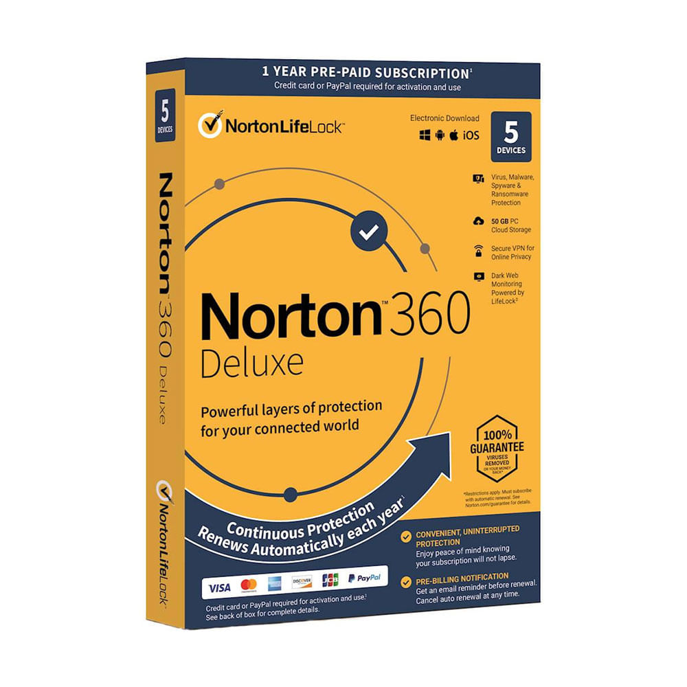Licencia Antivirus Digital Norton 360 Deluxe 5 P27893 ...
