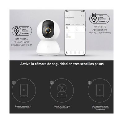 Cámara de Seguridad Inteligente Xiaomi Mi Camera 2K Montura Magnétic
