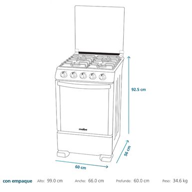 Cocina a Gas Mabe EM6060FX1