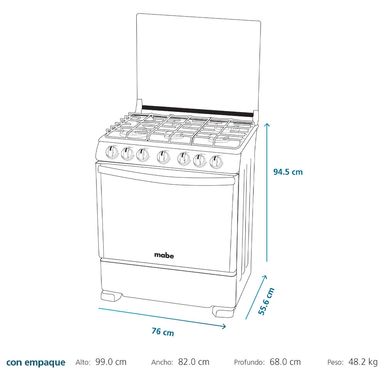 Cocina a Gas Mabe EM7630FX0