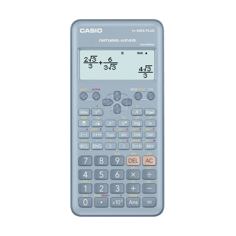 Calculadora Cientifica Casio P43104 252 Funciones Color Azul Claro Calculadora cientifica casio p43104 252 funciones color azul claro