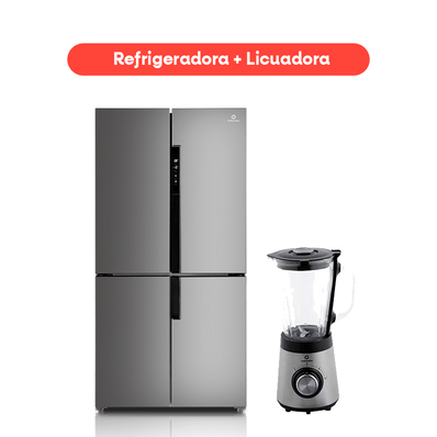 Combo Indurama Refrigerador Cross Door RI-870I + Licuadora LIC-PPC 1.5 Litros