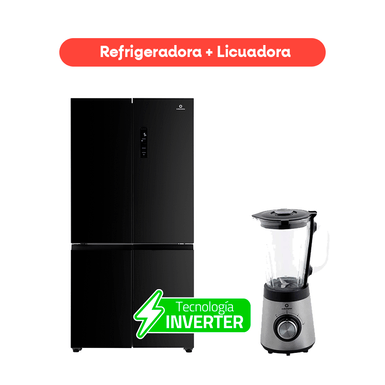 Combo Indurama Refrigerador Cross Door RI-880I + Licuadora LIC-PPC 1.5 Litros