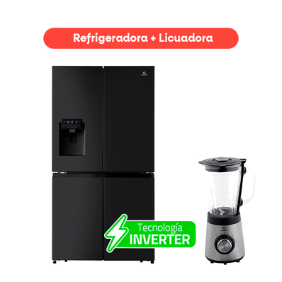 Combo Indurama Refrigerador Cross Door RI-885I + Licuadora LIC-PPC 1.5 Litros