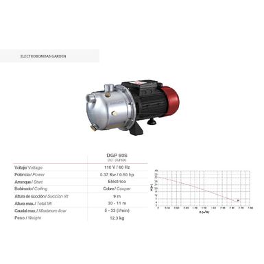 Electrobomba-Garden-Dgp60S-110V-60Hz-0.5Hp-Ducati